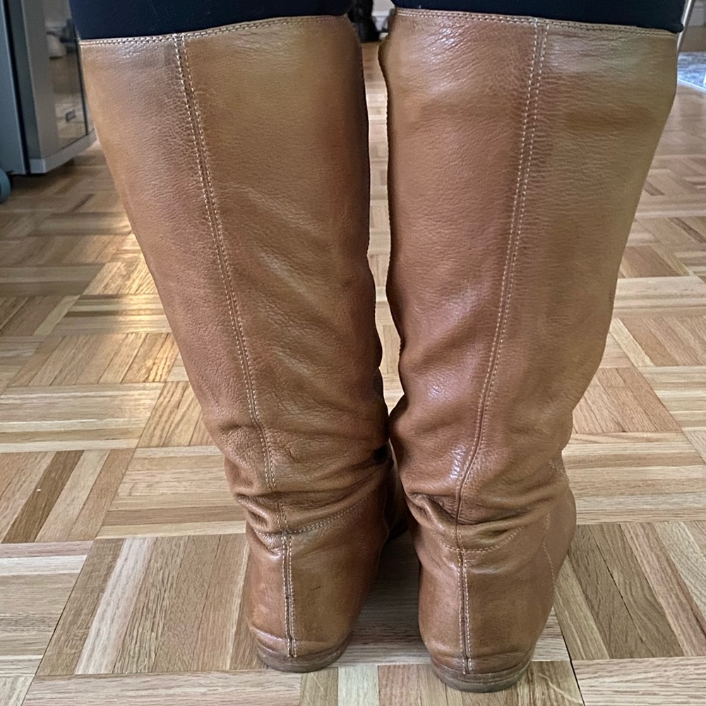 Prada Brown Leather Slouch Boots size 9.5 - Picture 5 of 16